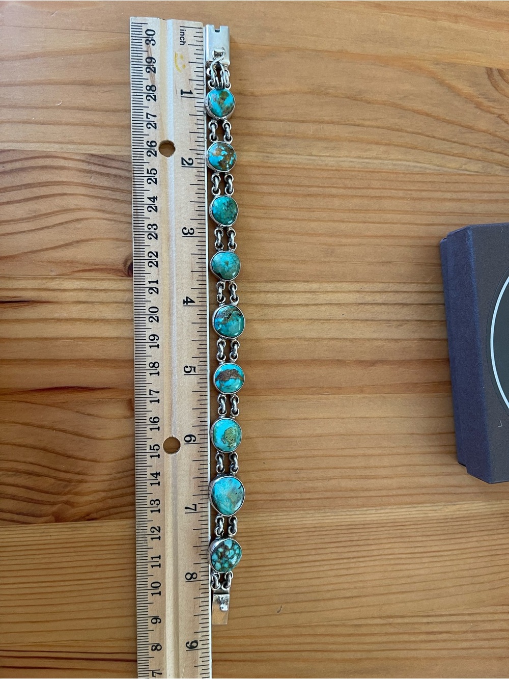 Double D Ranch Federico Jimenez Sterling Silver Turquoise Bracelet 925 - Picture 4 of 9